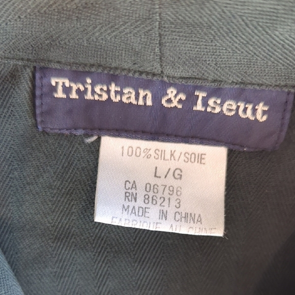 Green Blouse with Relaxed Fit and Shawl Collar 90s - Picture 15 of 16